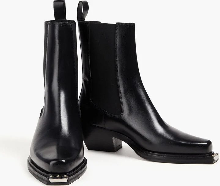 Embellished leather ankle boots - Image 2
