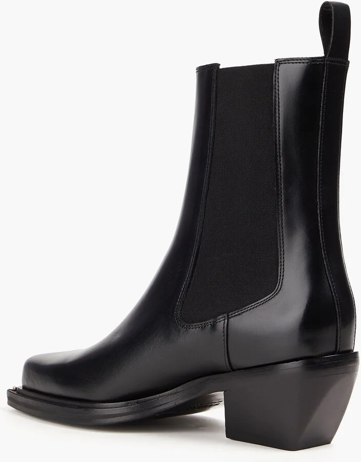 Embellished leather ankle boots - Image 3