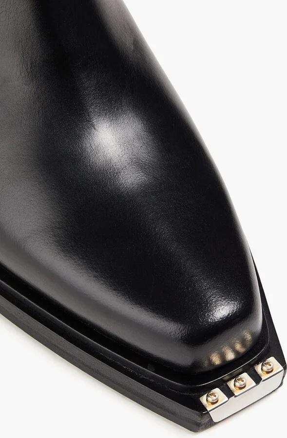Embellished leather ankle boots - Image 4