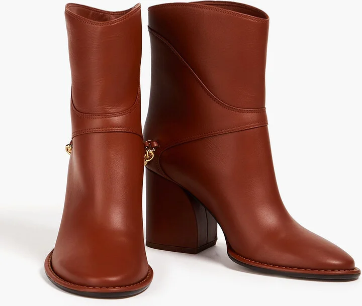 Embellished leather ankle boots - Image 2