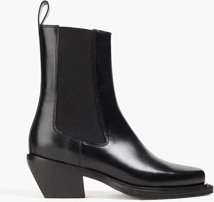 Embellished leather ankle boots