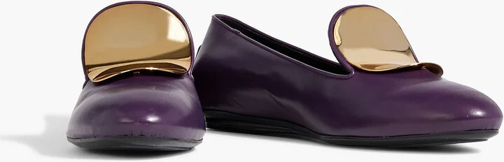 Embellished leather ballet flats - Image 2