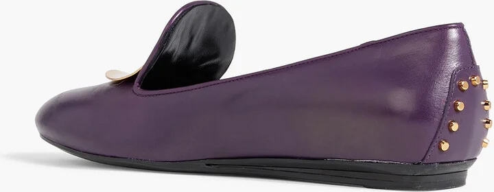 Embellished leather ballet flats - Image 3