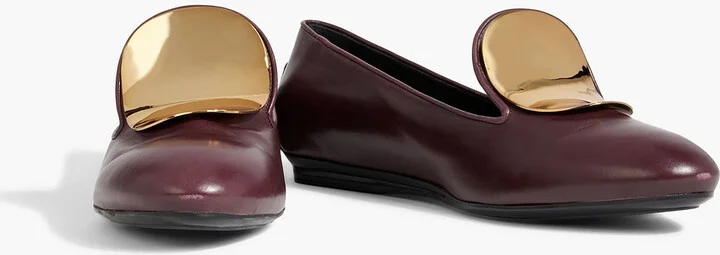 Embellished leather ballet flats - Image 5