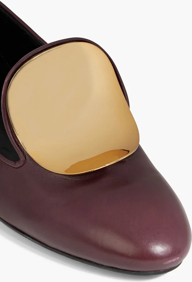 Embellished leather ballet flats - Image 7