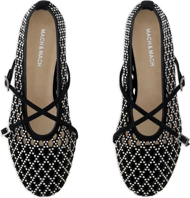 Embellished Leather Ballet Flats - Image 4