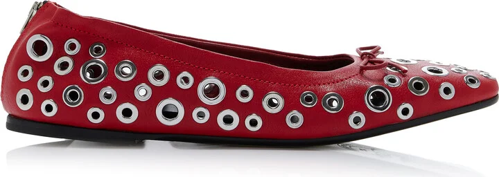 Embellished Leather Ballet FlatsGoose