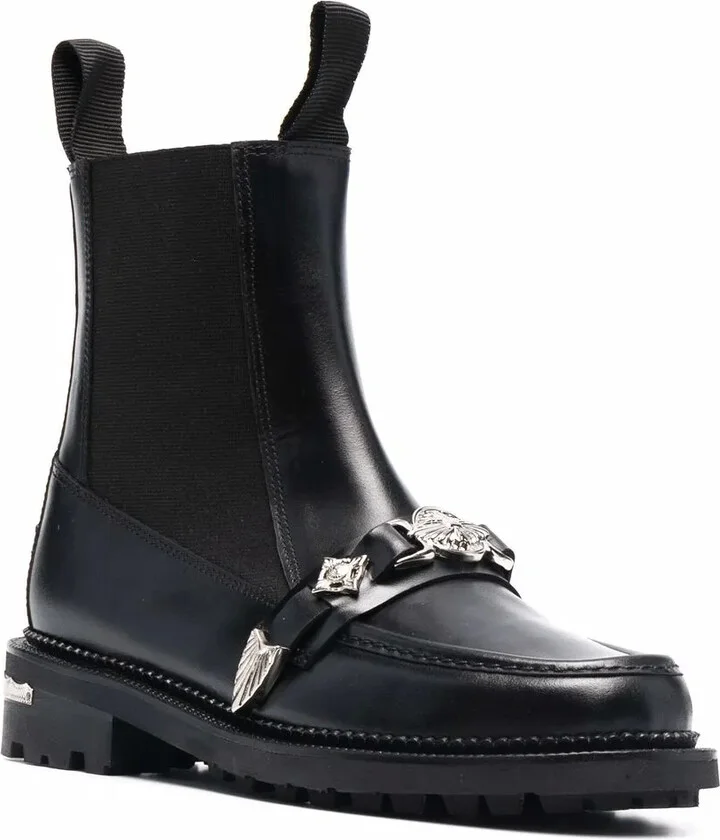 Embellished Leather Boots - Image 2