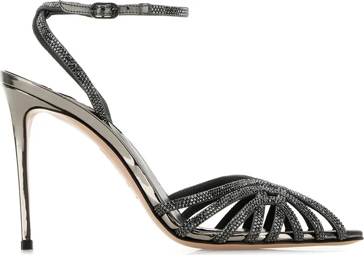 Embellished leather Embrace sandals