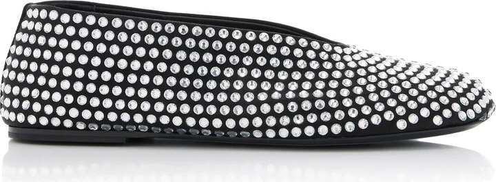 Embellished Leather Flats