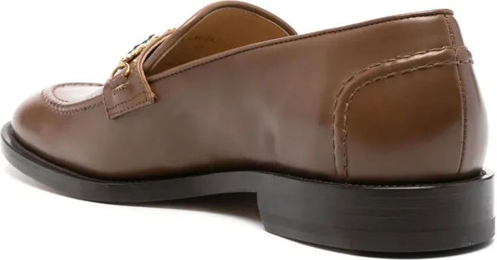 Embellished Leather Loafers - Image 3