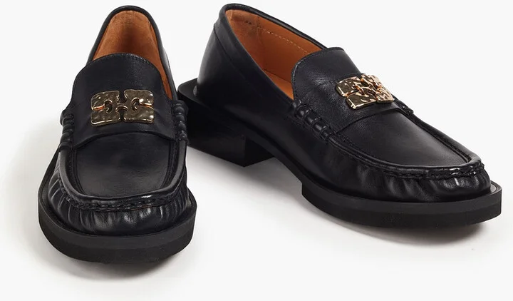 Embellished leather loafers - Image 2
