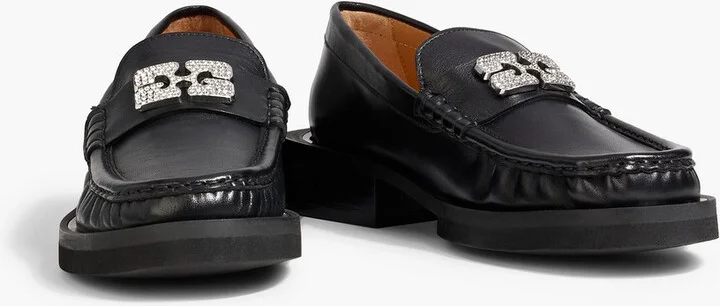 Embellished leather loafers - Image 2