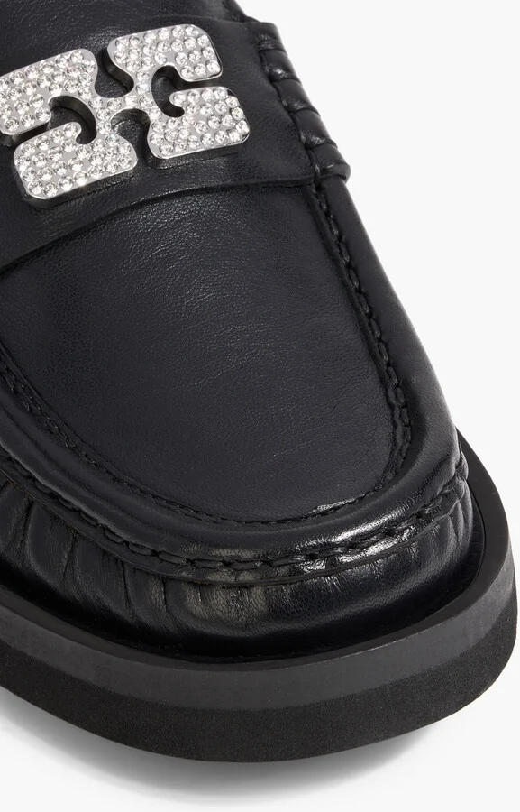 Embellished leather loafers - Image 4