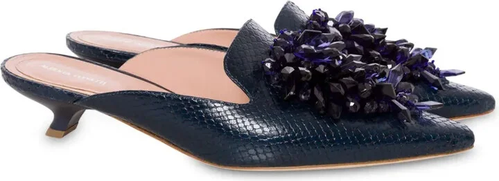 Embellished Leather Mules - Image 2