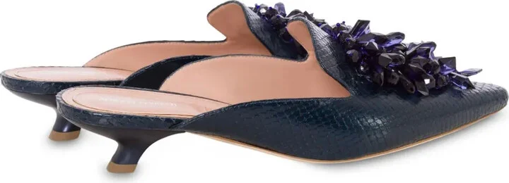 Embellished Leather Mules - Image 3
