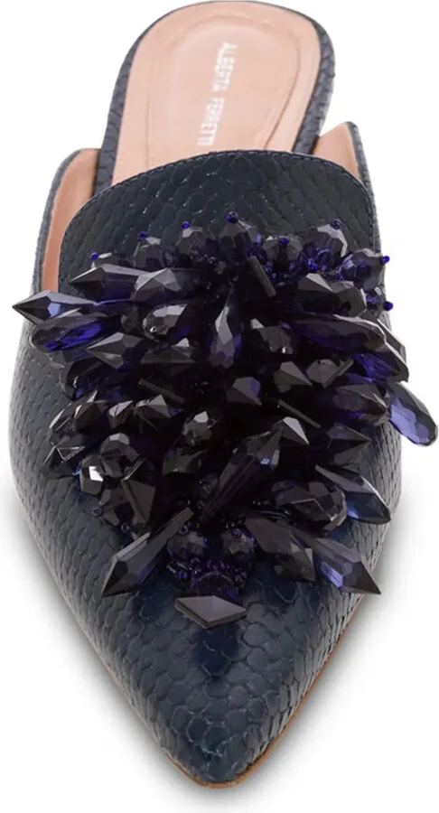Embellished Leather Mules - Image 4