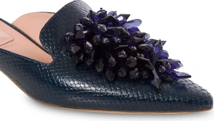 Embellished Leather Mules - Image 5