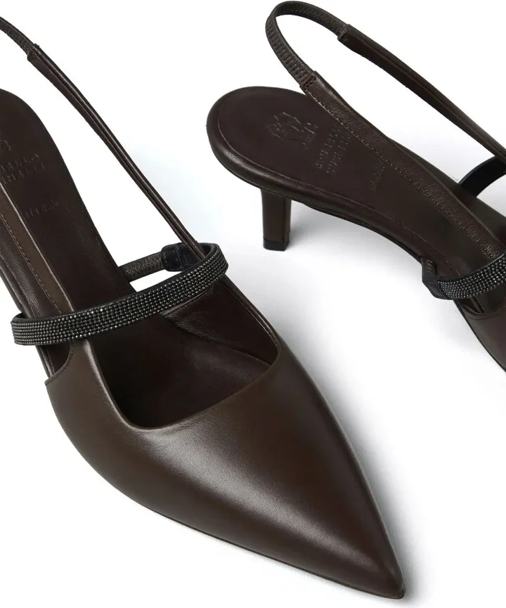 Embellished Leather Pumps - Image 4