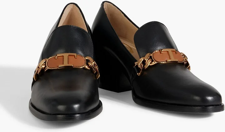 Embellished leather pumps - Image 2