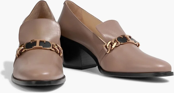 Embellished leather pumps - Image 5