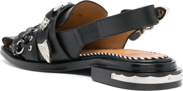 Embellished Leather Sandals - Image 3
