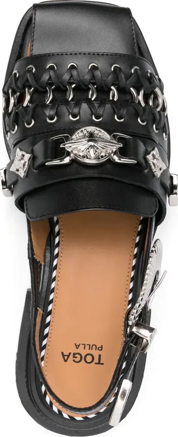 Embellished Leather Sandals - Image 4
