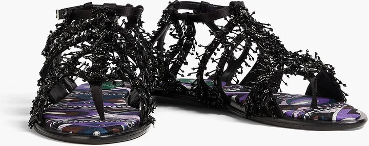 Embellished leather sandals - Image 2