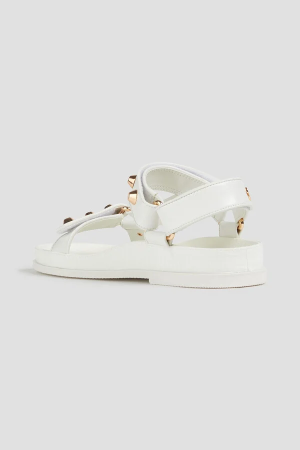 Embellished leather sandals - Image 3