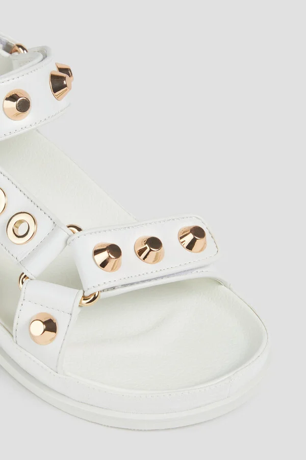 Embellished leather sandals - Image 4