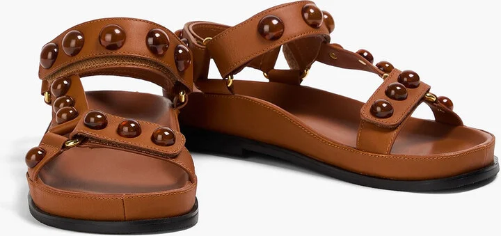 Embellished leather sandals - Image 2