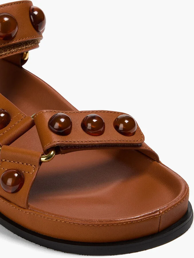 Embellished leather sandals - Image 4