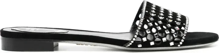 Embellished Leather Sandals
