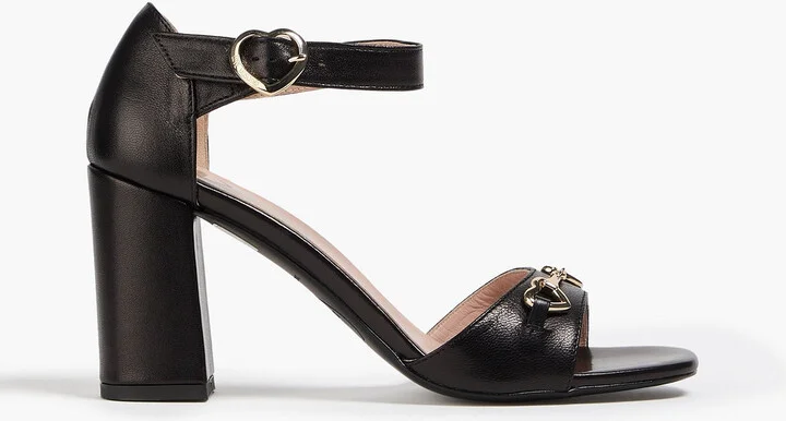 Embellished leather sandals