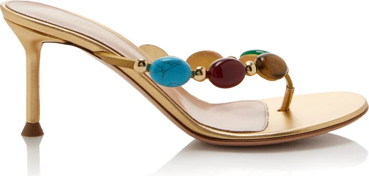 Embellished Leather SandalsRossi