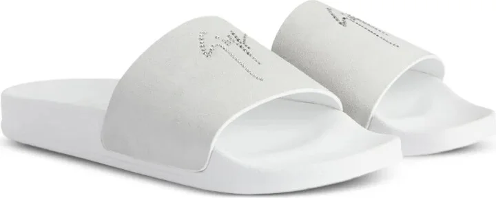 Embellished Leather Slides - Image 2
