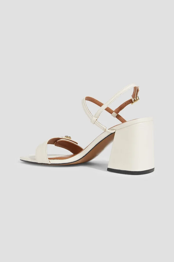 Embellished leather slingback sandals - Image 3