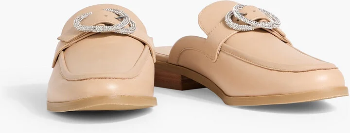 Embellished leather slippers - Image 2