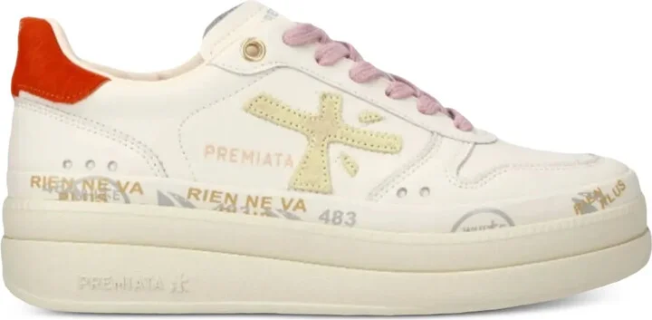Embellished Leather Sneakers