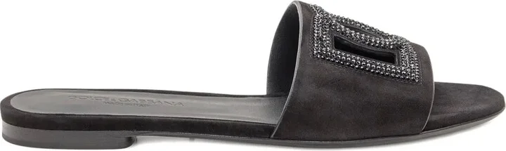Embellished Logo Sandals
