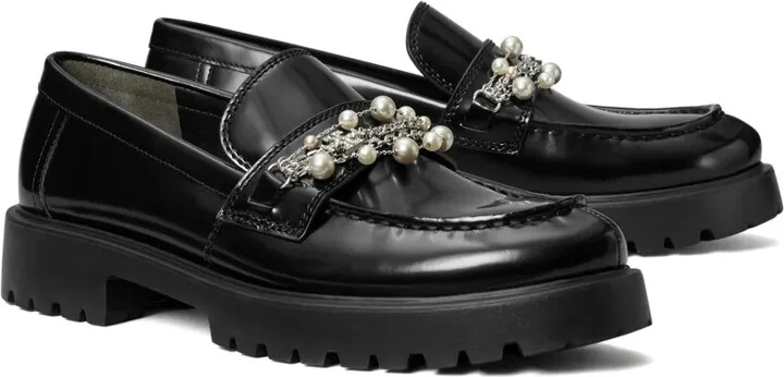 Embellished Lug Loafers - Image 2