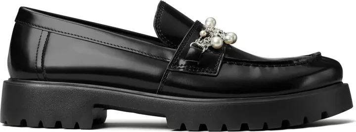 Embellished Lug Loafers