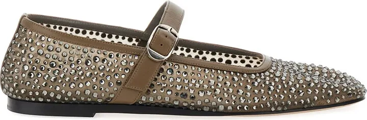 Embellished Mary Jane Ballet Flats