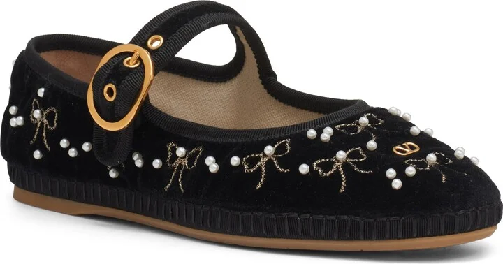 Embellished Mary Jane Flat