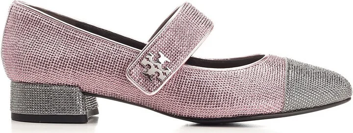 Embellished Mary Jane Pumps Grey