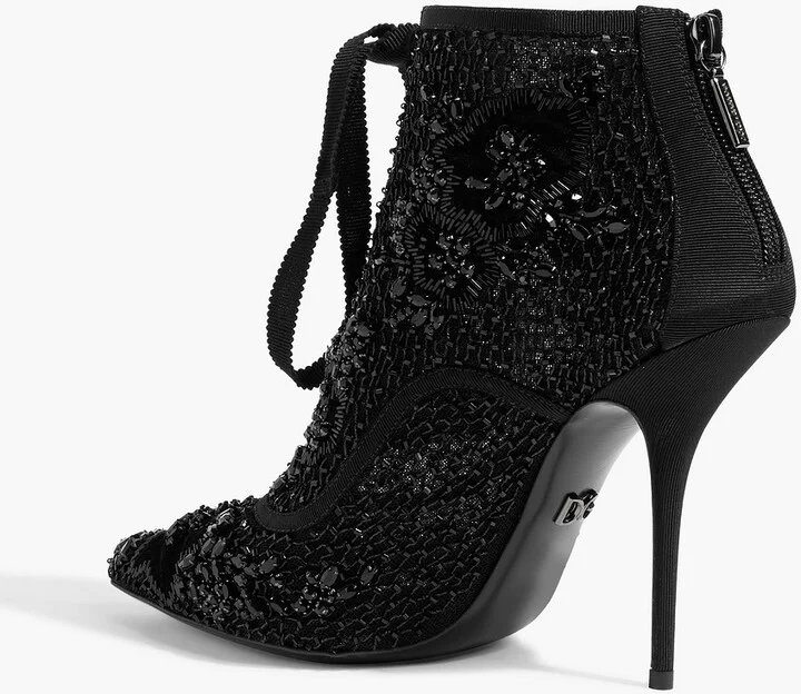 Embellished mesh ankle boots - Image 3