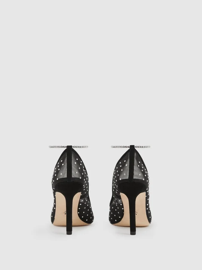 embellished Mesh Court Shoes - Image 3