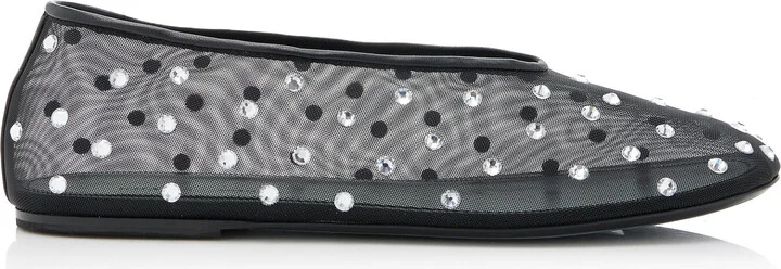 Embellished Mesh Flats