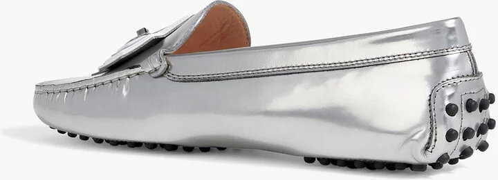 Embellished mirrored-leather loafers - Image 3