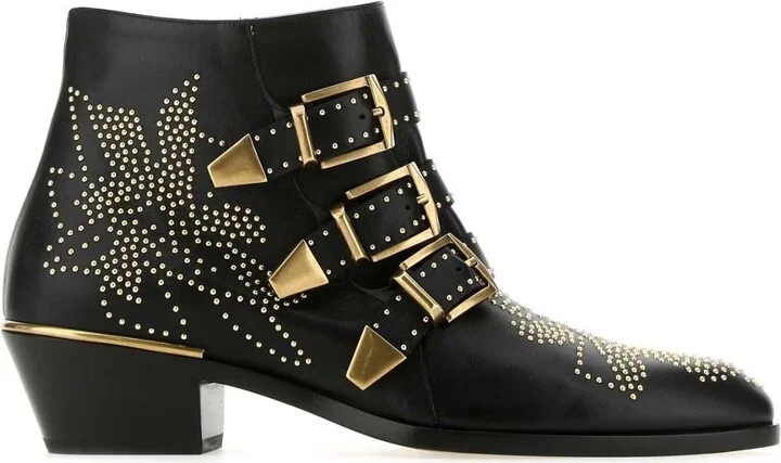 Embellished Nappa Leather Susanna Ankle Boots